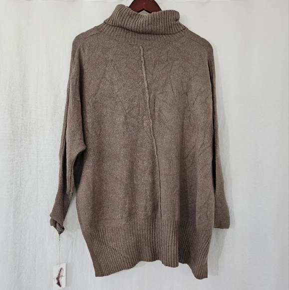 Jessica Simpson Turtle Neck Knit Sweater in Brown Women’s Size S - Picture 3 of 5